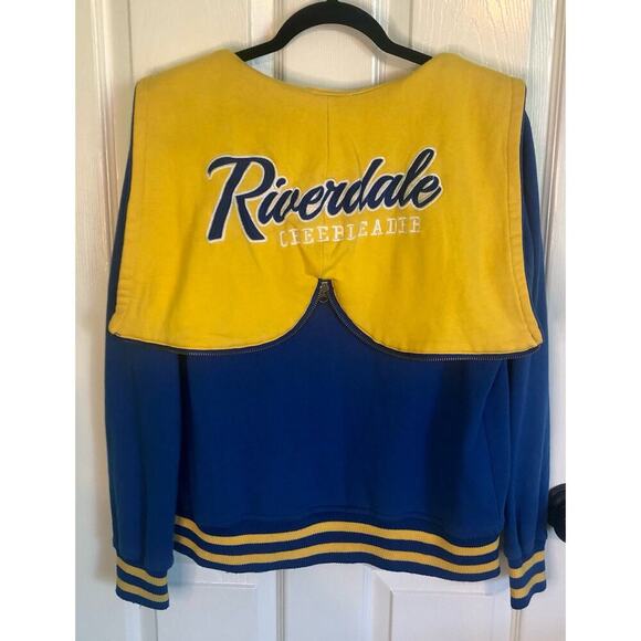 Riverdale High Archie Cheer Girls Varsity Jacket Blue & Yellow Women's Large - Picture 9 of 12